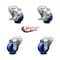 Service Caster 3 Inch Solid Polyurethane Wheel Swivel Bolt Hole Caster Set with 2 Brake SCC SCC-BH20S314-SPUS-2-TLB-2 - alternate 1